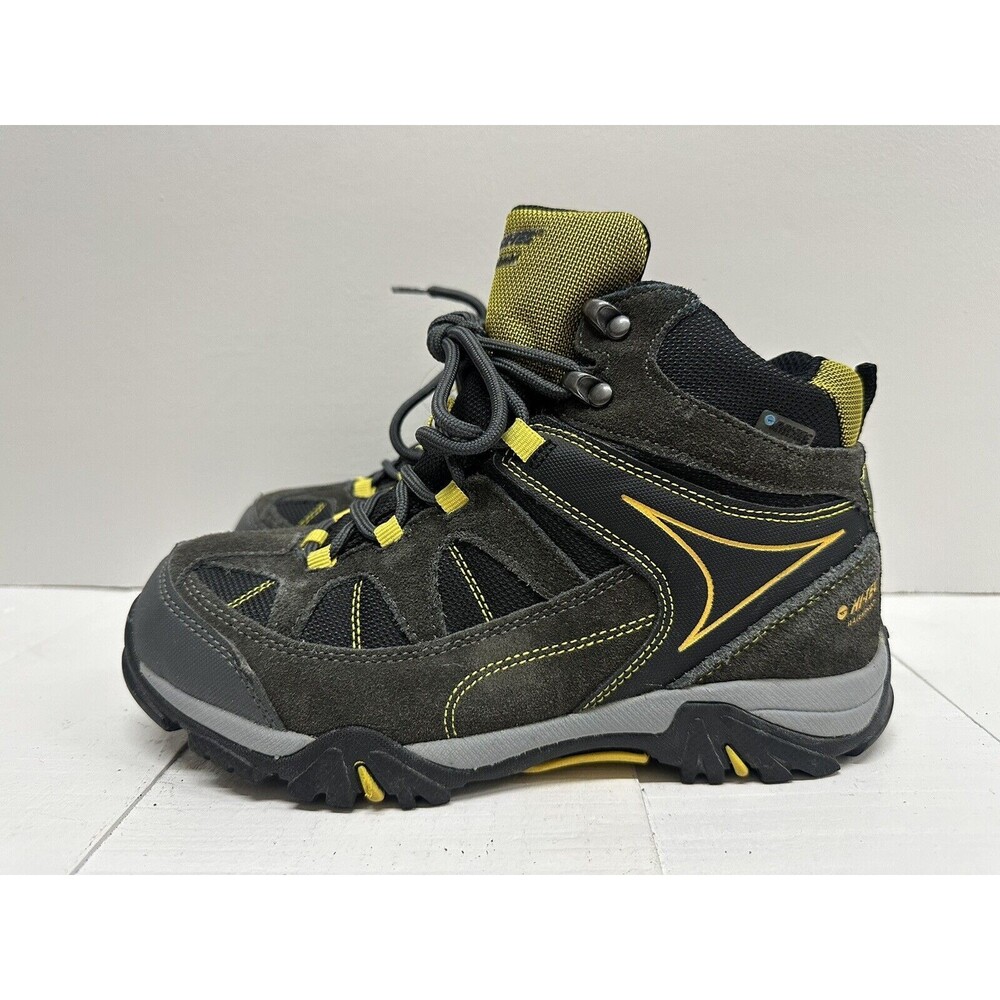 Hi-Tec boys size US 4 EU 35 Altitude Lite hiking boots charcoal/black/sunray